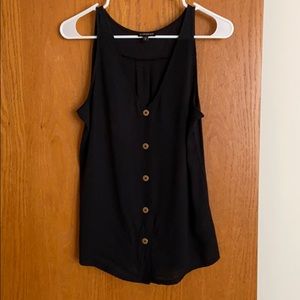 Express sleeveless button top